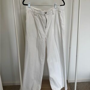 Madewell Ivory Wide-Leg Trousers (The Harlow Wide Leg Jean)